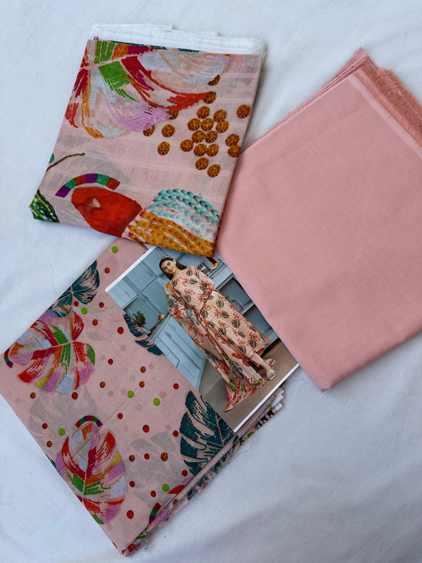 3 piece printed lawn