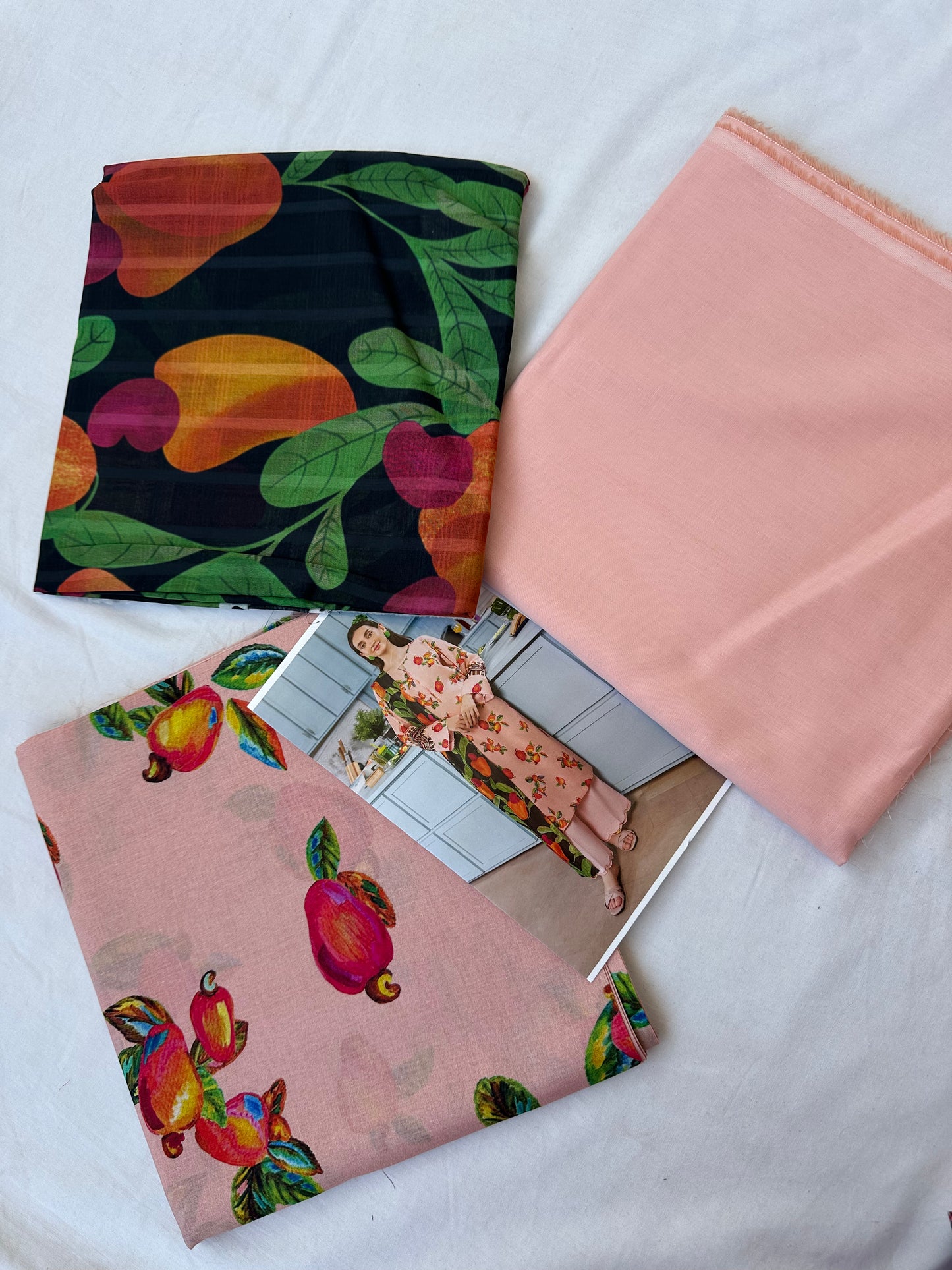 3 piece printed lawn