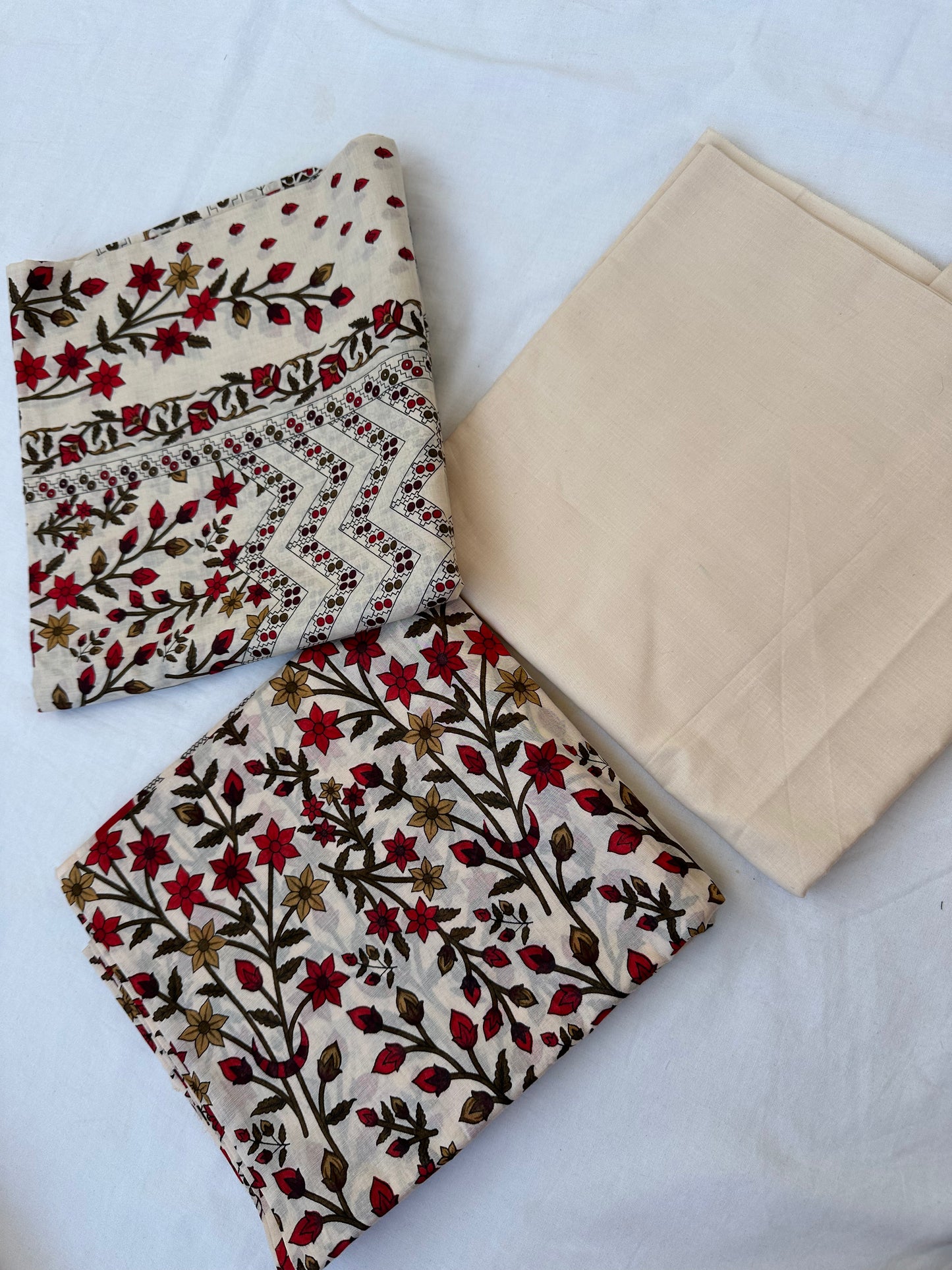 3 piece printed lawn