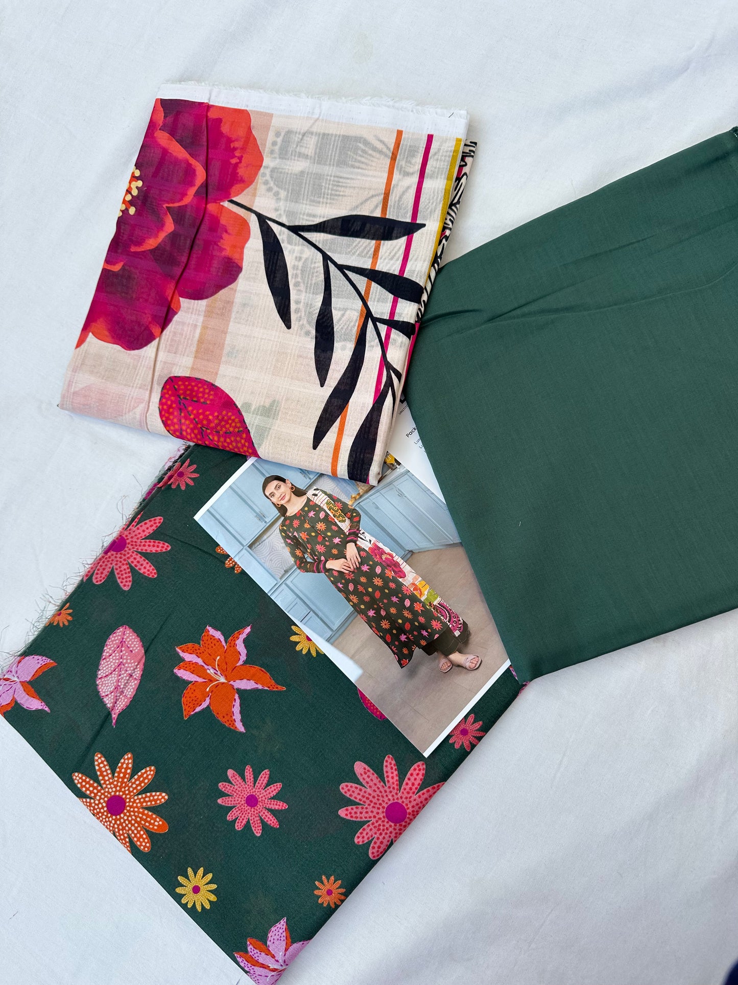 3 piece printed lawn