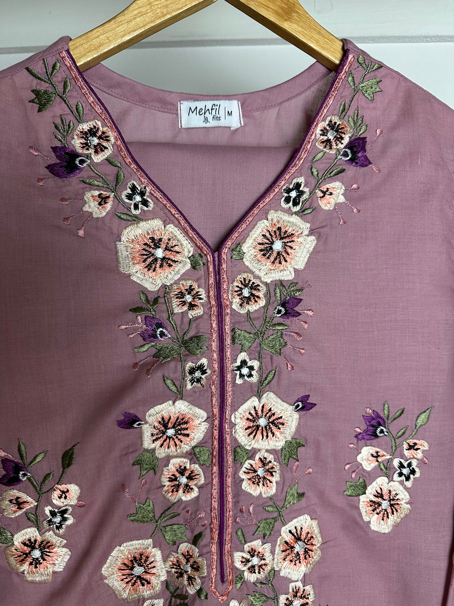 2 piece stitched embroidered farshi suit