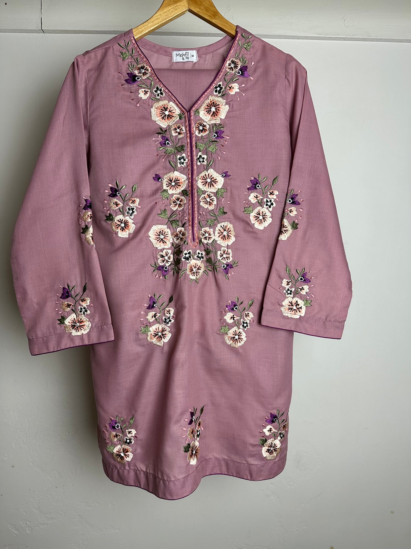 2 piece stitched embroidered farshi suit