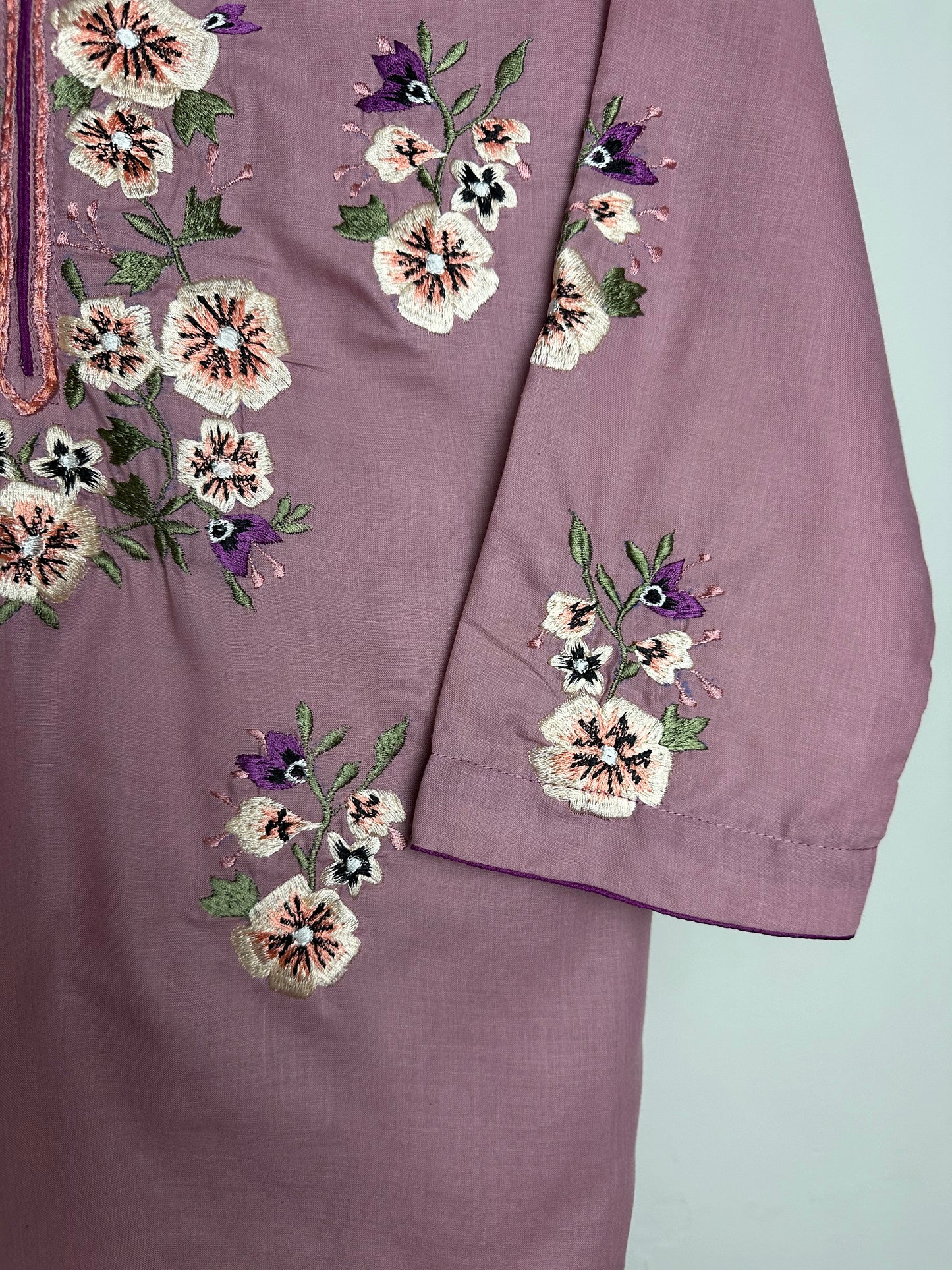 2 piece stitched embroidered farshi suit