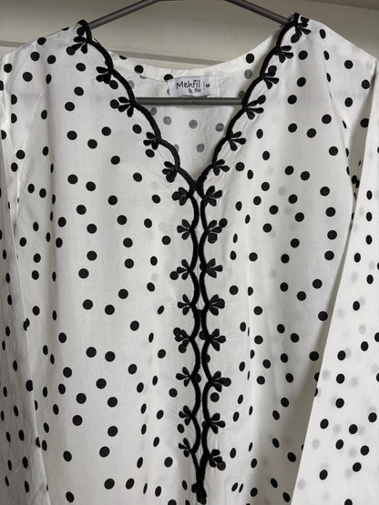 1 piece stitched embroidered shirt