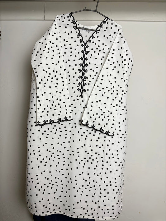 1 piece stitched embroidered shirt