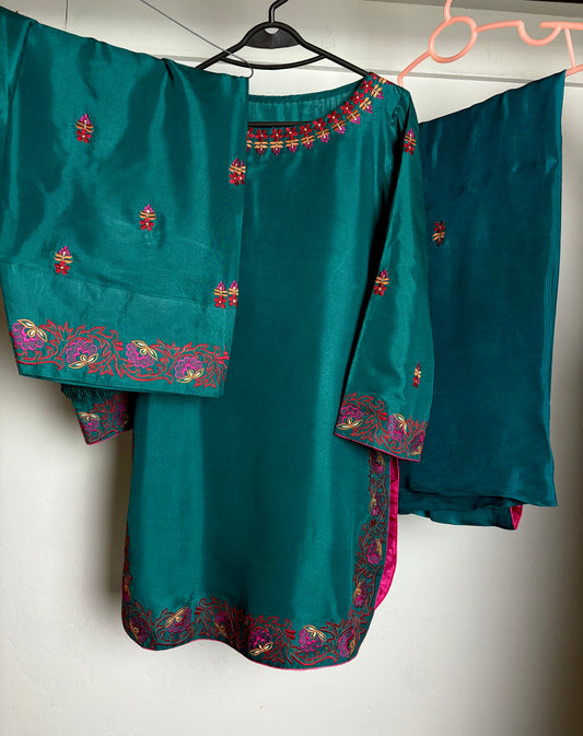 3 piece stitched farshi suit