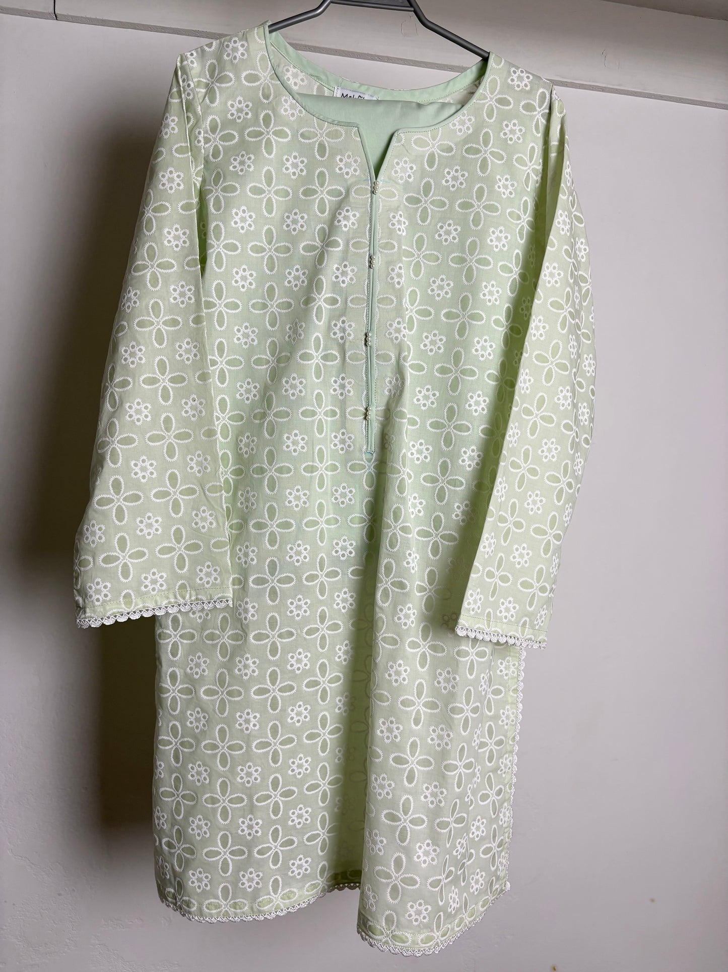 2 piece stitched paste print farshi suit