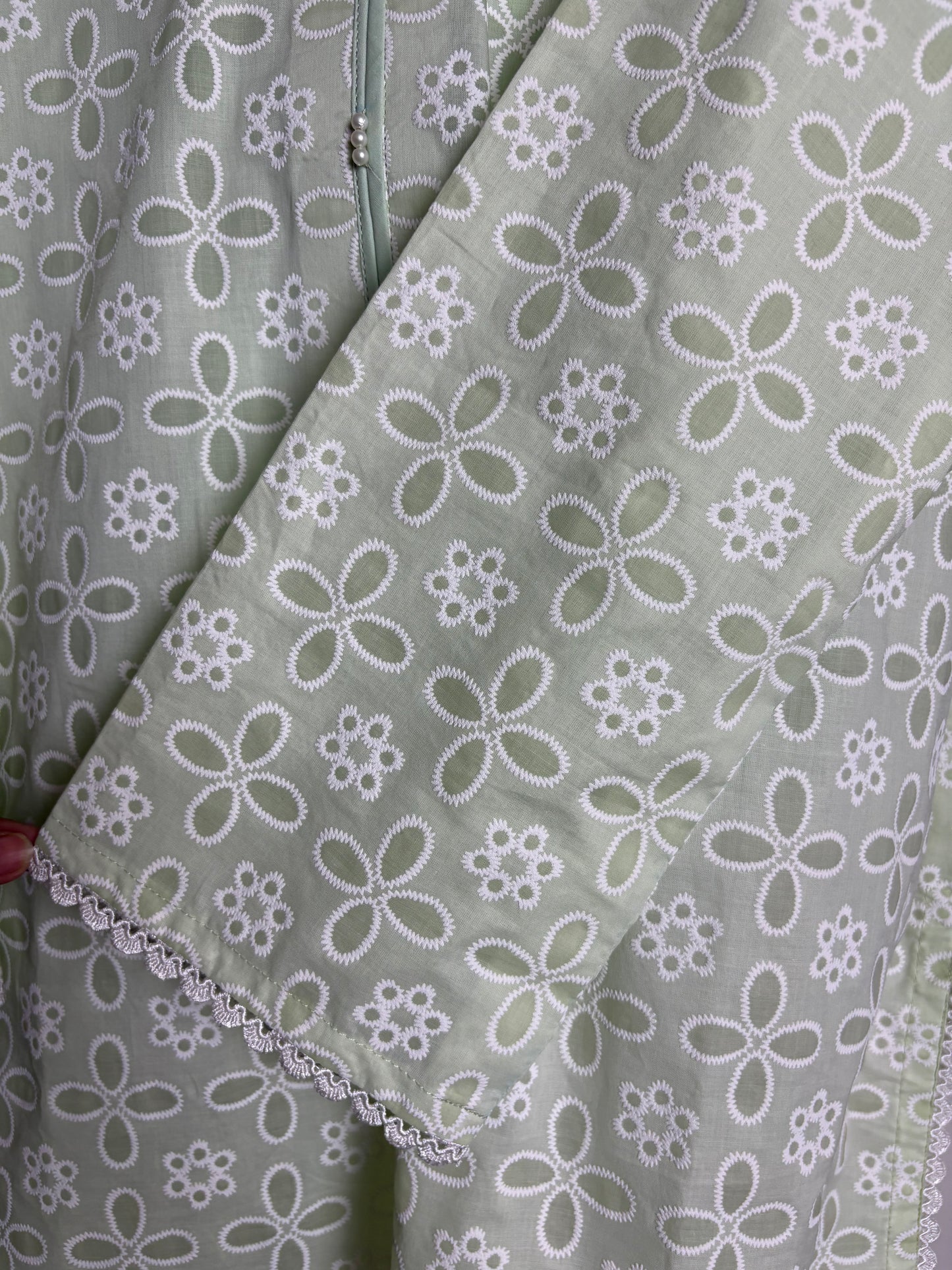 2 piece stitched paste print farshi suit