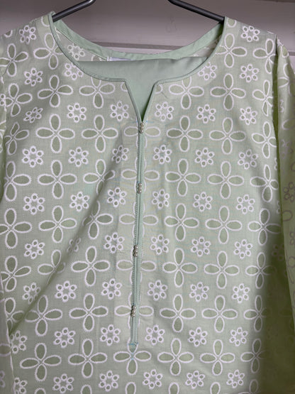 2 piece stitched paste print farshi suit