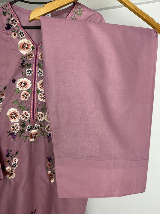 2 piece stitched embroidered farshi suit